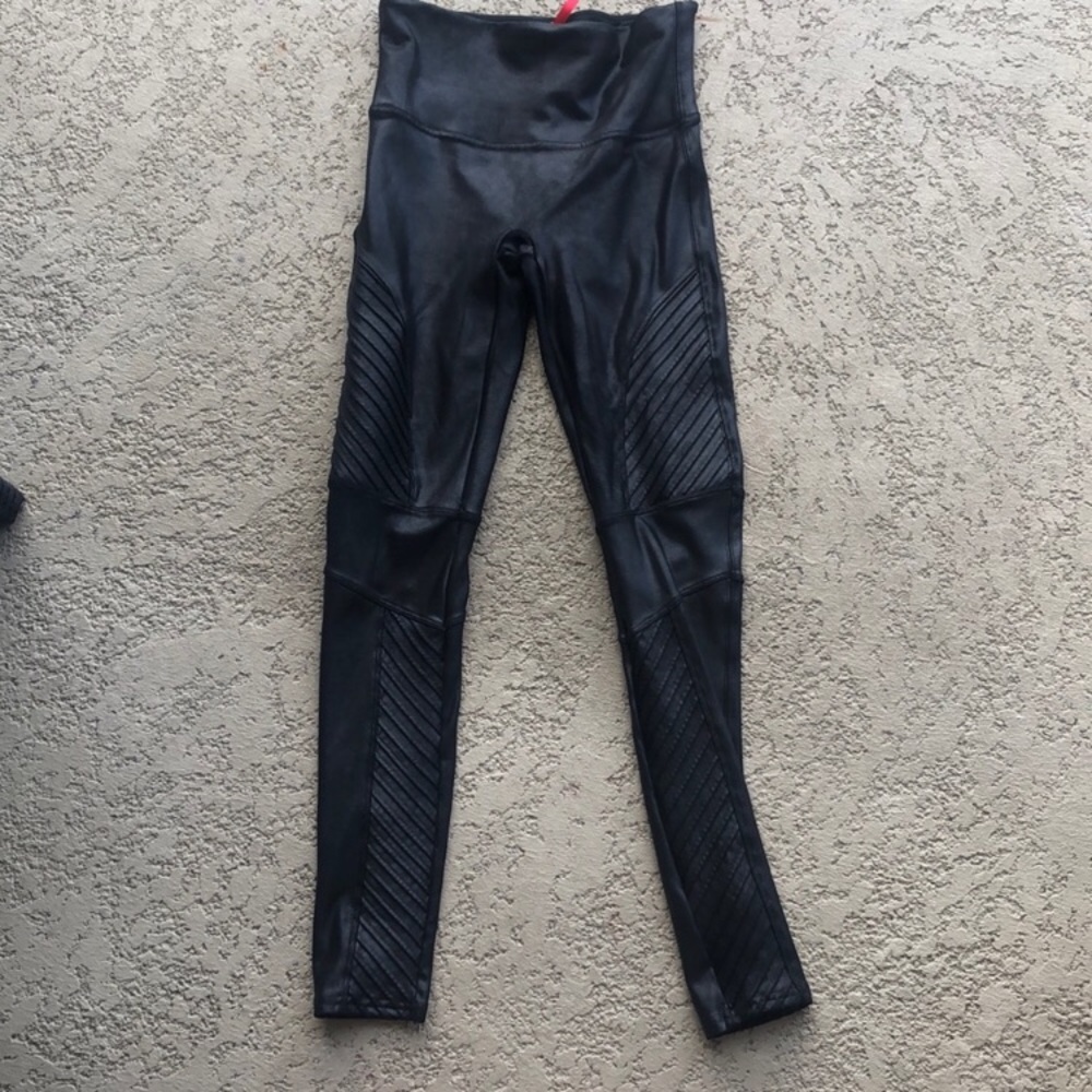 Spanx moto faux leather legging